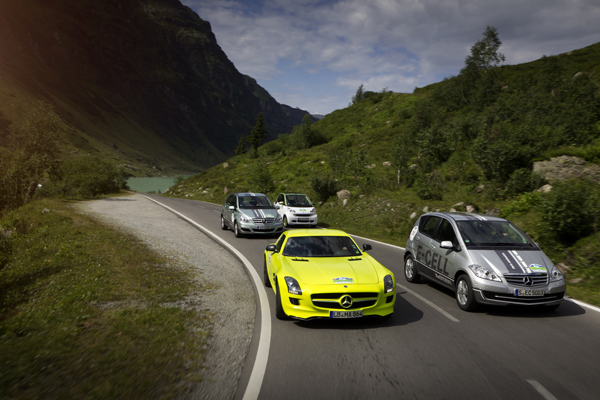 Mercedes-Benz принял участие в ралли Silvretta E-Car