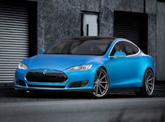 Tesla Model S на 22-дюймовых дисках Vossen Wheels