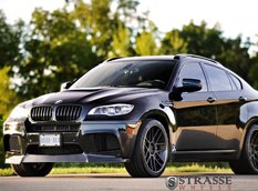 Тюнингованный BMW X6M на дисках Strasse Wheels