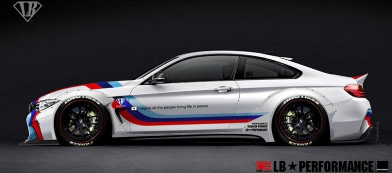 BMW 4-Series Coupe получил широкий обвес от Liberty Walk