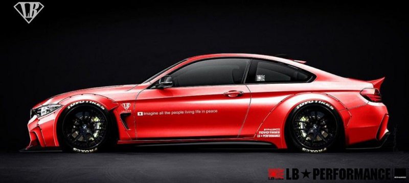 BMW 4-Series Coupe получил широкий обвес от Liberty Walk