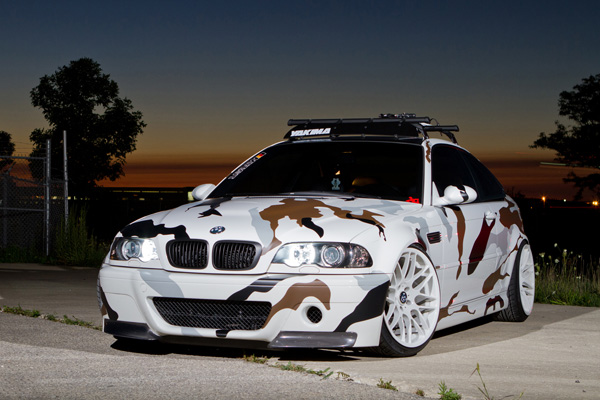 BMW M3 E46 одели в камуфляж 