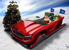Ford предложил свои сани Санта Клаусу