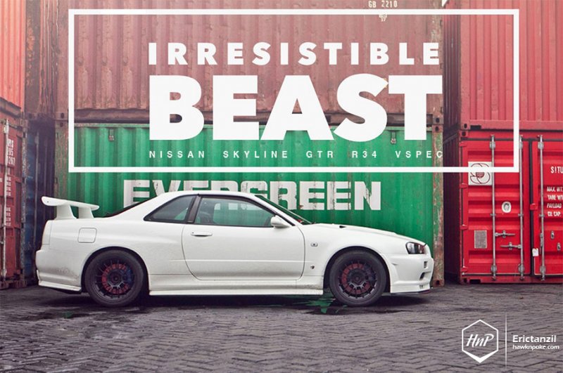 Настроенный Nissan Skyline GT-R R34 V-Spec из Индонезии