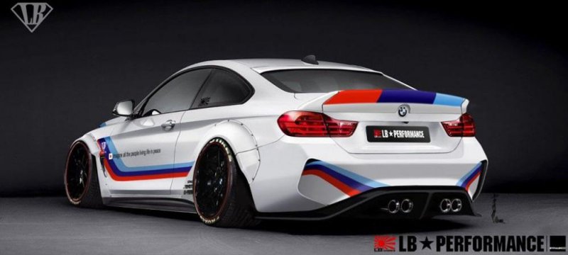 BMW 4-Series Coupe получил широкий обвес от Liberty Walk