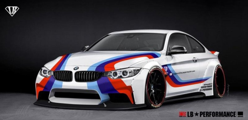 BMW 4-Series Coupe получил широкий обвес от Liberty Walk