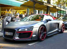 Audi R8 Spyder в обвесе Regula Tuning на улицах Дюссельдорфа