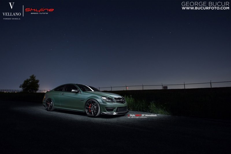 Mercedes C63 AMG Coupe от Skyline Speed Tuning и Vellano Wheels