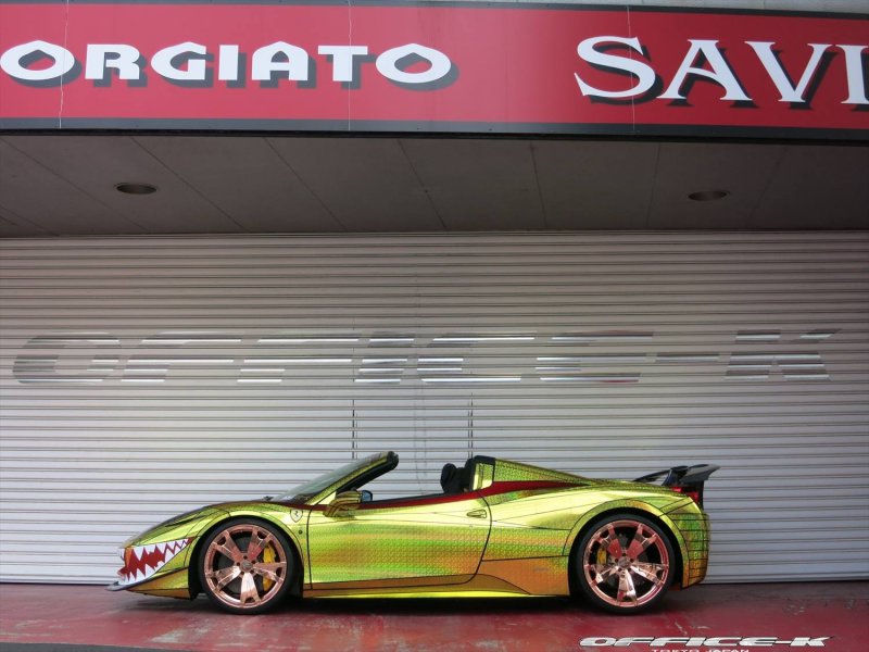 Ferrari 458 Italia Spider Golden Shark от Office-K